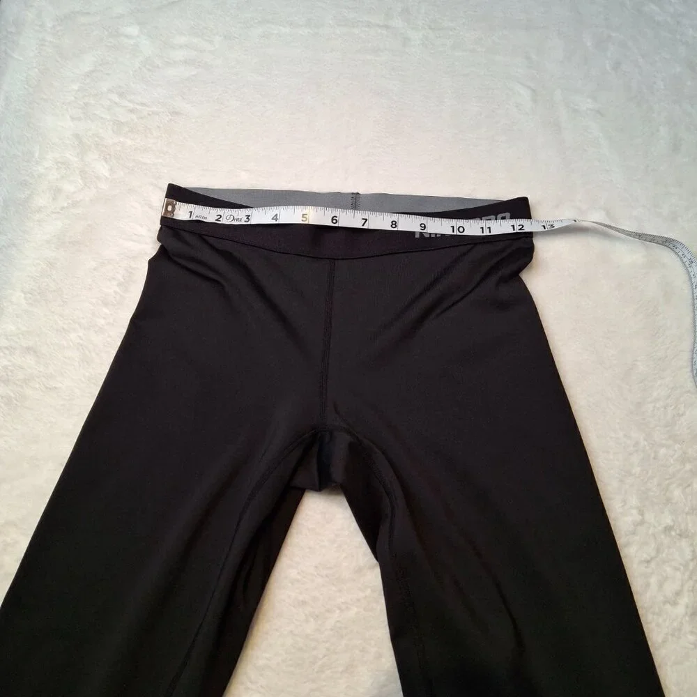 Nike Pro Dri Fit Crop Leggings Sz S Low Rise Sporty Workout Gym Athleisure Black